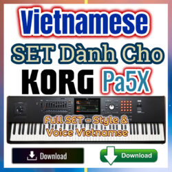 Set Việt Nam Korg Pa5x Keyboard - Bộ Set Siêu Vip Mới Nhất Korg Pa5x Việt Nam Download